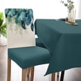 thumbnail image 5 of Chair Covers for Dining Room Set of 6,Stretch Dining Chair Slipcover Removable Chair Protector Covers, Watercolor Peacock Feather Teal Blue Turquoise Floral Green Leaf, 5 of 6