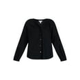 thumbnail image 3 of Time and Tru Women's Eyelet Blouse with Long Sleeves, Sizes XS-XXXL, 3 of 5