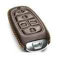 thumbnail image 3 of Vitodeco Leather Smart Key Fob Case Cover Protector Compatible with Tucson, Santa FE, Sonata, Nexo (2019 - 2024 Models) - 5-Button, Brown, 3 of 5