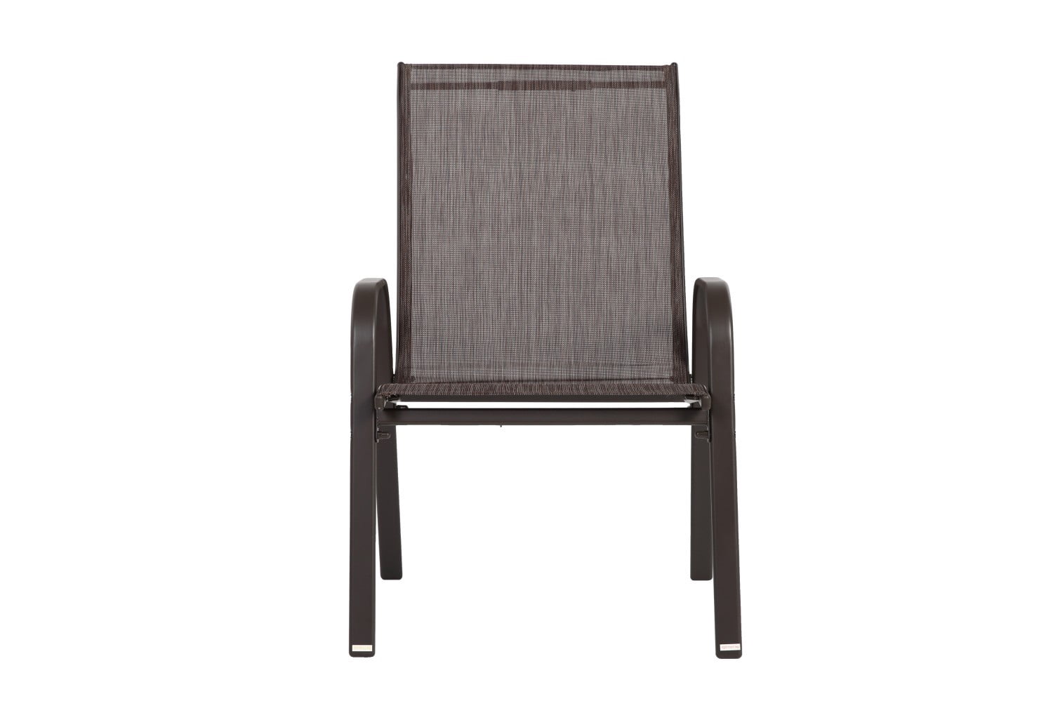 Patio Chairs Set of 6, Outdoor Camping Chairs with Breathable Textilene Fabric, Steel Frame Armchairs for Garden, Pool, Beach & Yard, Brown