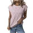 thumbnail image 7 of Juslio Tank Tops for Women Waffle Casual Crew Neck Tank Tops, Breathable Summer Loose Tank Top, 7 of 7