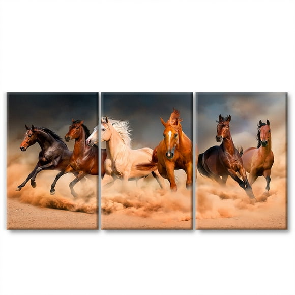 Cuadros Decorativos Caballos Set 3 piezas Joss  Design 40 x 60