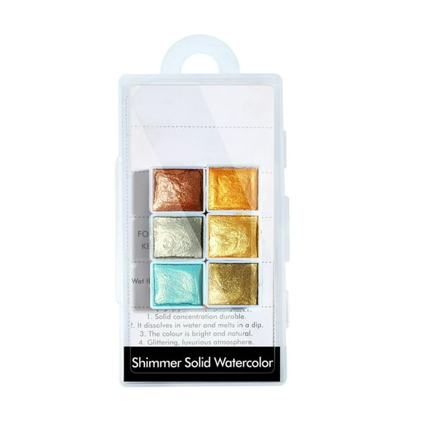 Set surtido de 6 colores de acuarelas para uñas, paleta de pintura de uñas de porcelana con acuarela 114 x 61 cm
