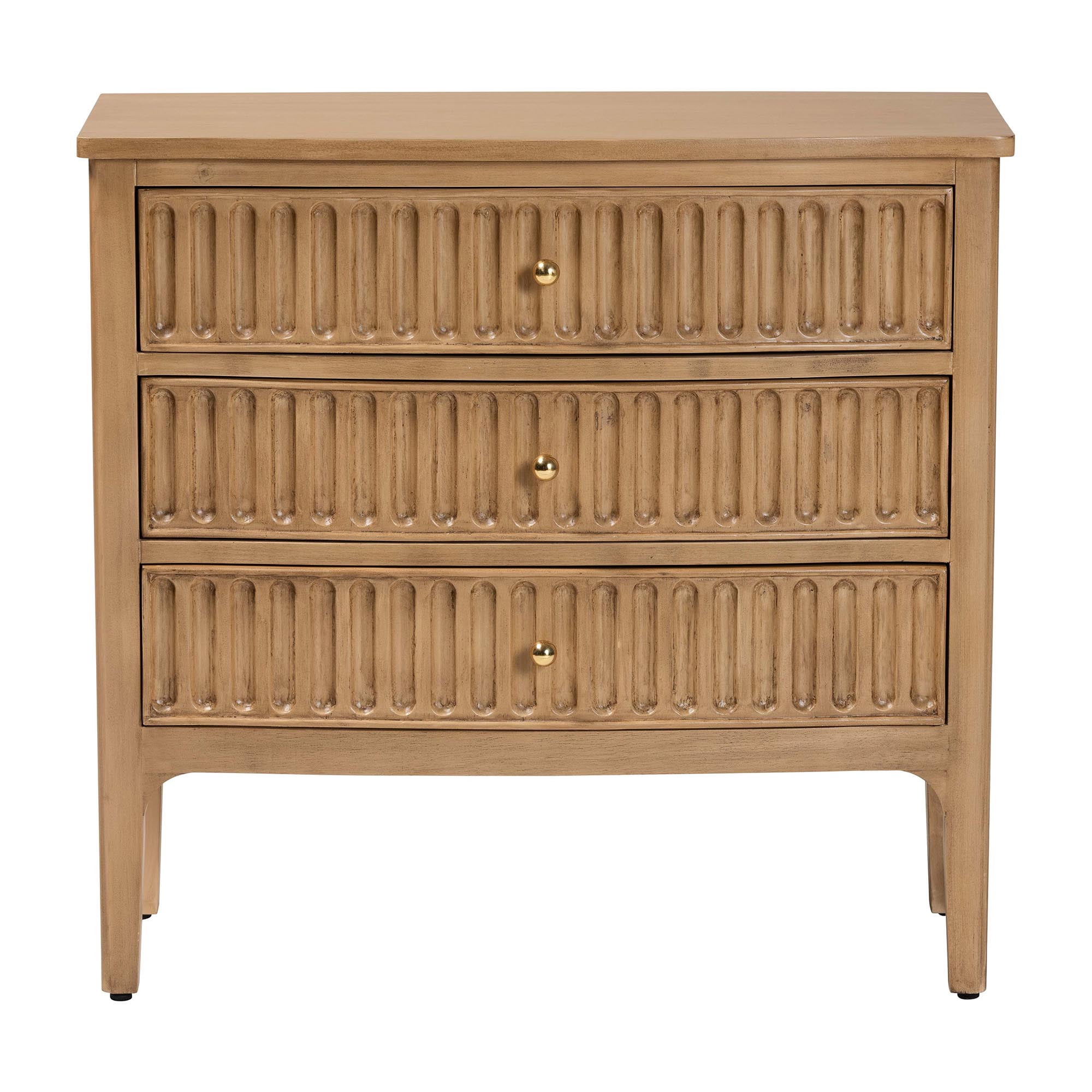 bali & pari Lavi Traditional Chest, 3-Drawer, Antique Beige