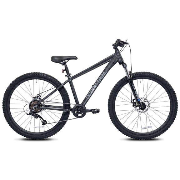 27.5" Ozark Trail Timber Mountain Bicycle, Small Frame, Fits Riders 5'0" - 5'6", Black, Adult, Unisex