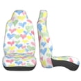 thumbnail image 3 of Sikiie Hand Drawn Colored Hearts Car Seat Protector 2 Pack Car Seat Cushion Mat, Car Seat Covers for SUV, Truck, Van, 3 of 7
