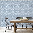 thumbnail image 4 of S4Sassy Elegant Floral Arch Wallpaper Blue Walls Covering, 25" x 120" Self-Adhesive Vinyl Wall Paper, Walls Wrap, Easy DIY Wall Covering For Farmhouse Bedroom, Living Room, Cabinets, Living Spaces, 4 of 8