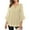Beige, variant on Women's Satin Silky Cowl Neck Drape Ruched Front Long Sleeve Blouse Shirt Top Casual Dressy Loose Clothing