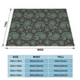 thumbnail image 4 of XMXT Throw Blanket, Arabesque Ethnic Paisley Floral Machine Washable Blankets for Sofa, 80 x 60 inches Multicolor, 4 of 9