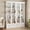 White, variant on 78" Tall Gray Farmhouse Display Cabinet with Glass Doors & Adjustable Shelves - Living Room Dining Room