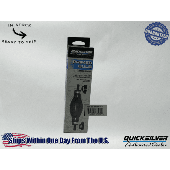 Quicksilver Genuine OEM Authentic Primer Bulb Assembly, 8M0061875
