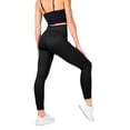 thumbnail image 5 of INERZIA 2 Pack Womens Crossover Leggings High Waisted Tummy Control Criss Cross V Waist Yoga Pants Black and Black Small, 5 of 5
