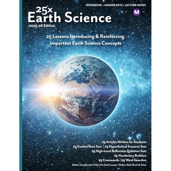 Pre-Owned 25x: Earth Science - Middle School - 25 Mini-Lessons To Introduce, Reinforce, and Highlight the Importance of Earth Science Topics - 25 Articles, 25 ... (25x High & Middle School Scienc