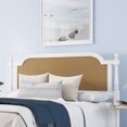 thumbnail image 6 of Hillsdale Furniture Melanie Wood and Cane King Headboard without Frame, White, 6 of 15