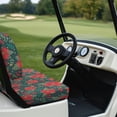 thumbnail image 6 of Pzuqiu Christmas Poinsettia 2-Piece Golf Cart Seat Cover Set - Breathable Washable Universal Fit Protective Accessory for Golfers, 6 of 10