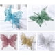 thumbnail image 4 of 20 piezas de adornos navideños con mariposas brillantes, adornos colgantes para árbol de Navidad con mariposas brillantes en 3D, decoración de mariposas artificiales huecas con clips y tallos para cor, 4 of 7