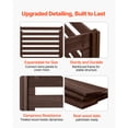thumbnail image 5 of KFFKFF Wooden Privacy Fence, 48 x 37 inch Air Conditioner Cover, 3-Panel Outdoor Wooden Screen with Metal Stakes, Steel Frame, Ideal for Concealing Trash Cans, Suitable for Gardens and Pools, 5 of 9