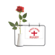 thumbnail image 1 of Rugby británico Botella de decoración de jarrones colgantes de flores rosas artificiales, 1 of 3