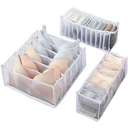 

Exywaves Closet Organizers and Storage Underwear Storage Box with Compartments Socks Bra Underpants Organizer Drawers
