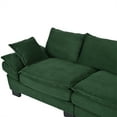 thumbnail image 6 of MidModern Couches 85.4 Inch Corduroy Upholstered Small Couch With 2 Throw Pillows Sofa For Living Room Bedroom, 6 of 9