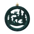thumbnail image 4 of Velvety Flocking Round Christmas Ornament Set Of 3 Elegant Hanging Decors For Holiday Tree Mantle Tabletop Seasonal Arrangements White, 4 of 5
