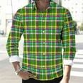 thumbnail image 6 of Mens Sweatshirt 2025 Men’s Button Down Versatile Plaid Shirt Stretch Long Sleeve Casual 2025 Fall Lapel Checkered Dress Shirts, 6 of 8