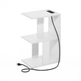 thumbnail image 5 of Furinno BOYATE Night Stand, 2-Tier End Table with Charging Station, Open Shelf End Table, Side Table, Bedside Table with USB and Type-C Charging Port, for Living Room, Bedroom, White, 5 of 5