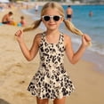 thumbnail image 3 of Uourmeti Girls Leopard Print Skirted One-Piece Swimsuit - Quick Dry Stretch Swim Dress for Beach, Pool & Summer Vacation, 3 of 8