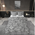 thumbnail image 1 of Erosebridal Abstract Black and White Bedding Queen Size, Zebra Printed Comforter Sets with Sheets, Animal Room Decor Ultra Soft 7-Piece, 1 of 5