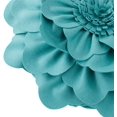 thumbnail image 5 of JWH 3D  Handmade Decorative Peony Flower Accent Pillow Cushion Round Shape 14 inch Aqua, 5 of 9