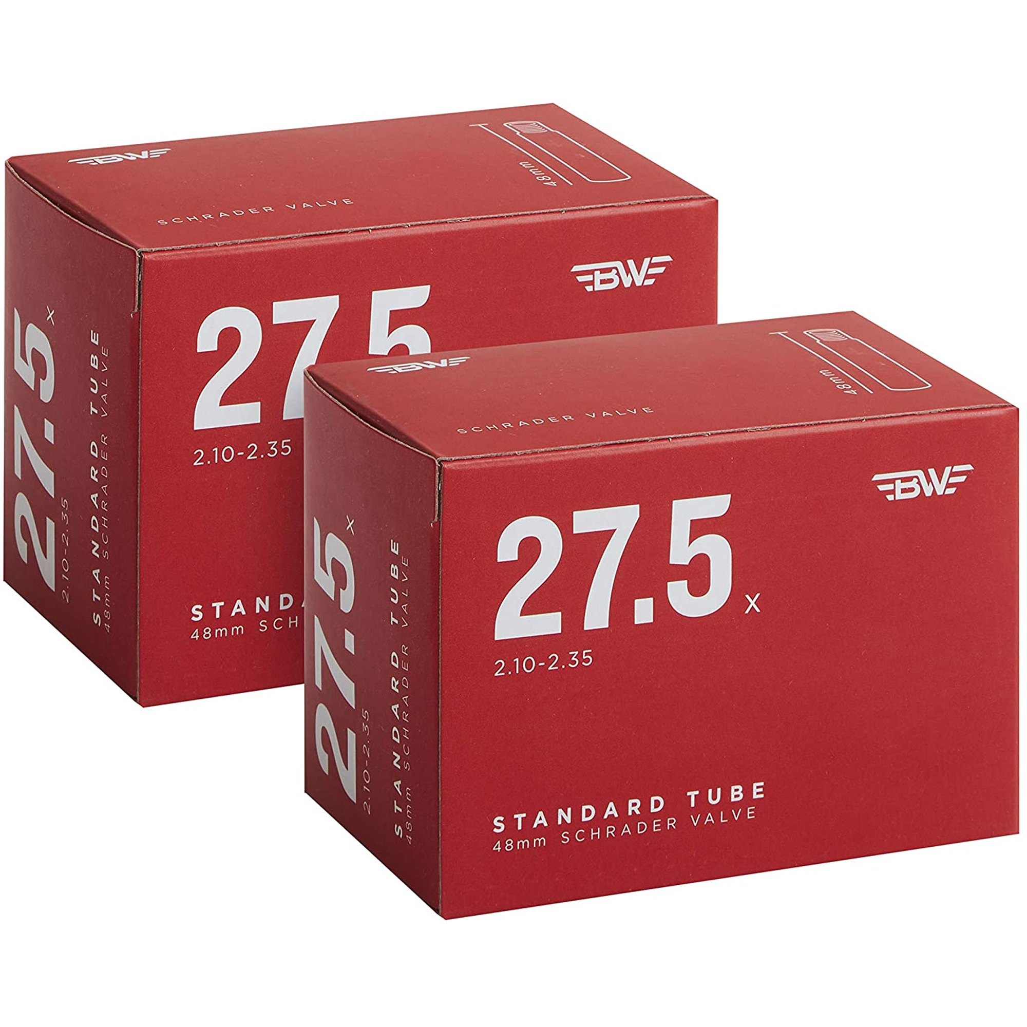 BW Bike Tube Bicycle Inner Tubes with 48mm Schrader Valve for Bike