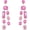 Fuchsia-Gold Tone, variant on Vintage Rectangle Teardrop Chandelier Earrings, Art Deco Wedding Austrian Crystal Drop Dangle Earrings for Women Party Prom[m8743]