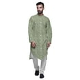 thumbnail image 1 of Atasi Ensemble Kurta Pyjama Long pour Hommes à Col Mandarin Imprimé Tenue Décontractée pour Garçons, 1 of 4