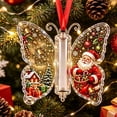 thumbnail image 5 of Guodhu Transparent Acrylic Christmas tree Hanging money Ornament, with Central Hollow Tube and Pre-Attached Ribbon for Holiday Tree Display, 5 of 7