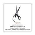 thumbnail image 5 of Universal Stainless Steel Office Scissors, 8.5" Long, 3.75" Cut Length, Black Offset Handle, 5 of 7