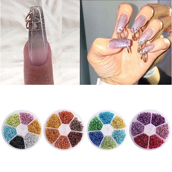 Diy Jewelry Craft Supplies Nail Art Decorations Nail Art Design Pendant Set 3D Metal Rings DIY Jewelry Craft Supplies Nail Jewelry Decorations 3D Kit