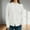 White, variant on Womens Floral Jacquard Cardigan, Crew Neck Button Front Fall Winter Blue L
