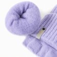 thumbnail image 6 of SAWOBUUN Kids Winter Convertible Flip Top Gloves Boys Girls Knit Half Finger Flip Mittens Warm Thermal Outdoor Cold Weather Gloves, 6 of 6