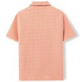 thumbnail image 3 of Men's Short Sleeve Shirt Lightweight Casual Button down Top for Summer,Beach Vacation,Breathable Hollow Out Texture Shirt for Men Pink M, 3 of 5