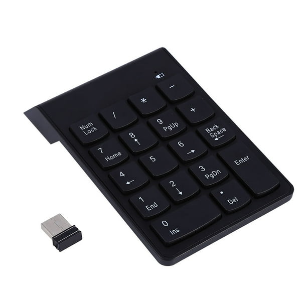 Teclado numérico ultradelgado inalámbrico 2,4G, 18 teclas con mini receptor USB, modo de suspensión automático, nuevo Pro