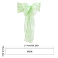 thumbnail image 3 of Chair Sashes Tulle Bow Ribbon, Satin Fabric Tie for Wedding Party Banquet Chair Back, Soft Reusable Polyester Wrinkle-Resistant, Versatile Event Decor for Birthday Shower Hotel, 3 of 6