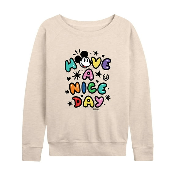 Disney - Mickey Mouse - Have A Nice Day - Women's Lightweight French Terry Long Sleeve Shirt