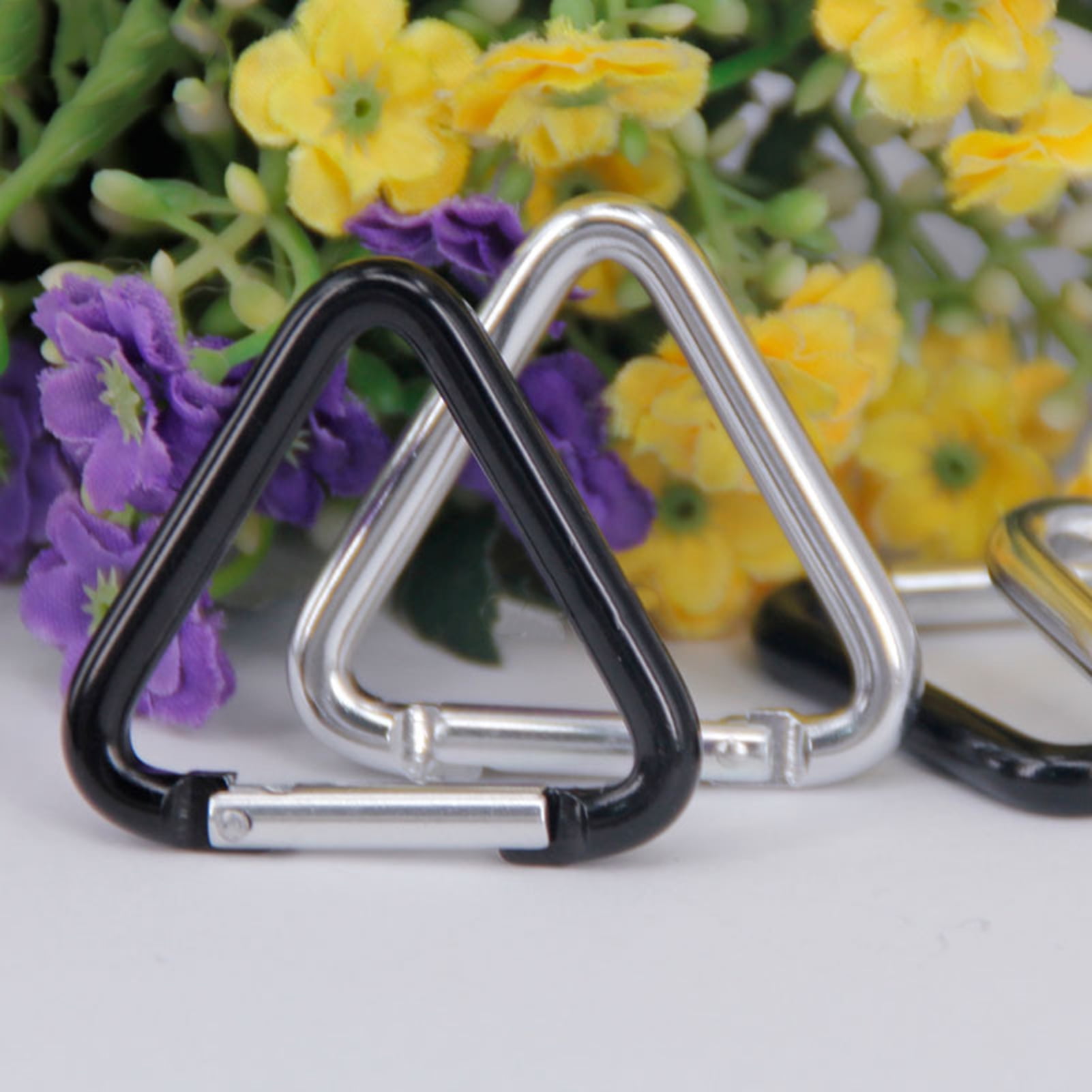 5Pcs Multifunctional Triangle Buckle Snap Aluminum Alloy Carabiner Outdoor 