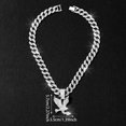 thumbnail image 6 of Miami Necklaces Cuban Pedant Necklace, Iced Out Bling Diamond Jewelry Silver/Gold Hip Hop Cuban Link Chains for Men Women, 6 of 7