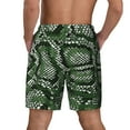 thumbnail image 4 of Haiem Green Snakeskin Men'S Quick-Dry Swim Trunks: Comfortable Beach Shorts With Mesh Lining And Pockets - Ideal For Swimming And Sunbathing Small, 4 of 9