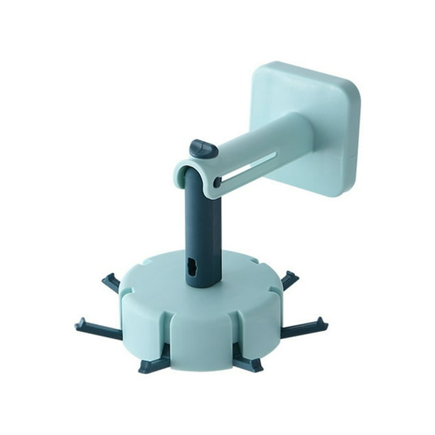 Colgadores de pared para puerta autoadhesivos fuertes giratorios de 360 °, ganchos de succión para carga pesada, toallero con ventosa Almacenamiento y organización del hogar Azul claro Bearachild HA005633-03