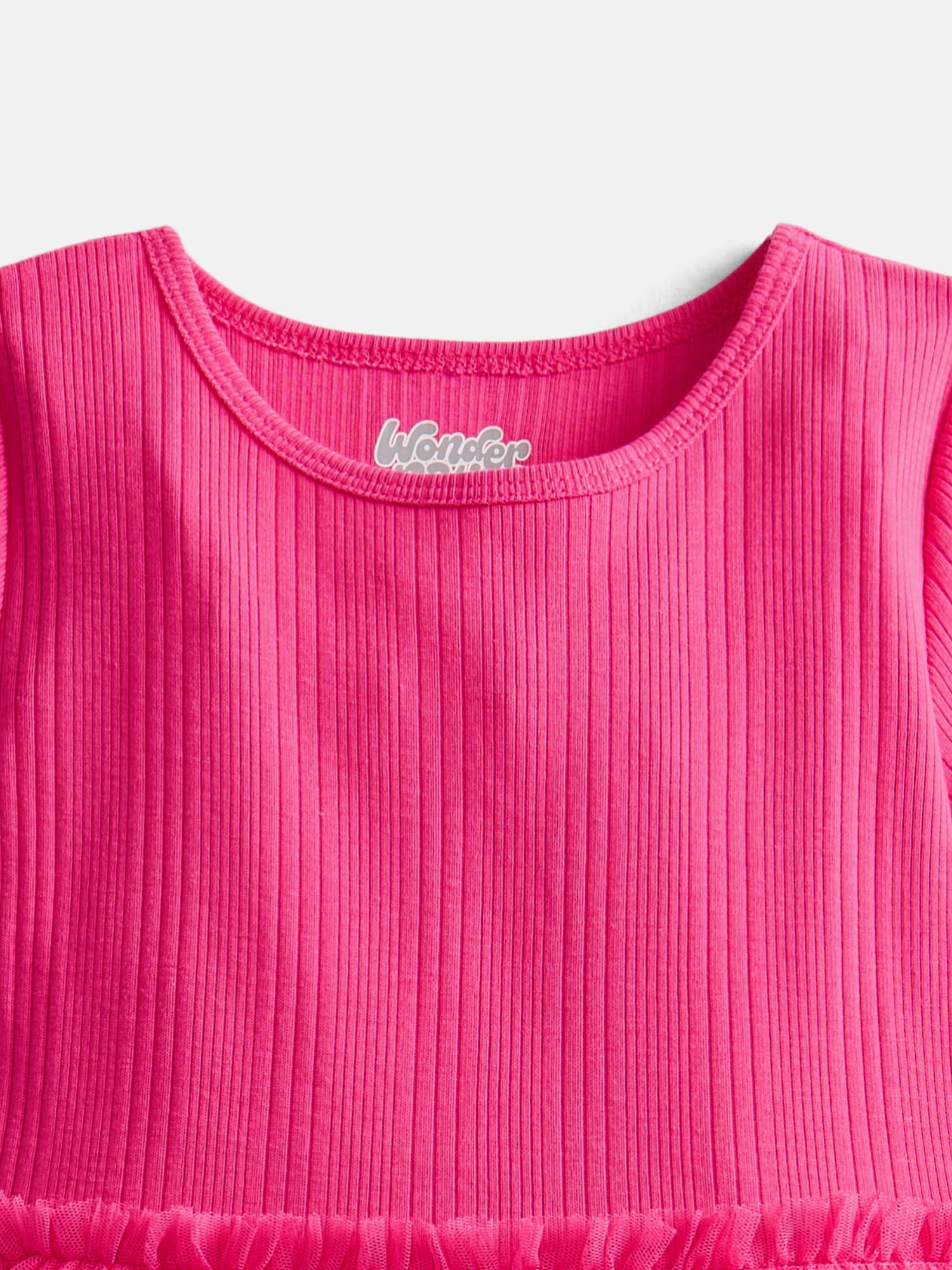 Wonder Nation Girls' Tutu Dress with Short Sleeves, Sizes 4-18 & Plus