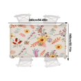 thumbnail image 2 of CNKOO Linen Pattern Tablecloth Home Decoration Red Floral Antiskid 140*140 Fashion Fade-Resistant Oil-Resistant Desk Colth, 2 of 9