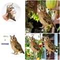 thumbnail image 2 of Colgante espantapájaros con búho, colgante espantapájaros para huerto, decoración animal para patio exterior con cuerda de sisal de 60 cm y cinta de 60 cm, 2 of 8
