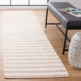 thumbnail image 2 of Safavieh  Dhurries Drema Hand-knotted Stripe Area Rug Rust/Ivory 4' x 6' 4' x 6' Indoor,Handmade Living Room,Bedroom Rectangle, 2 of 9